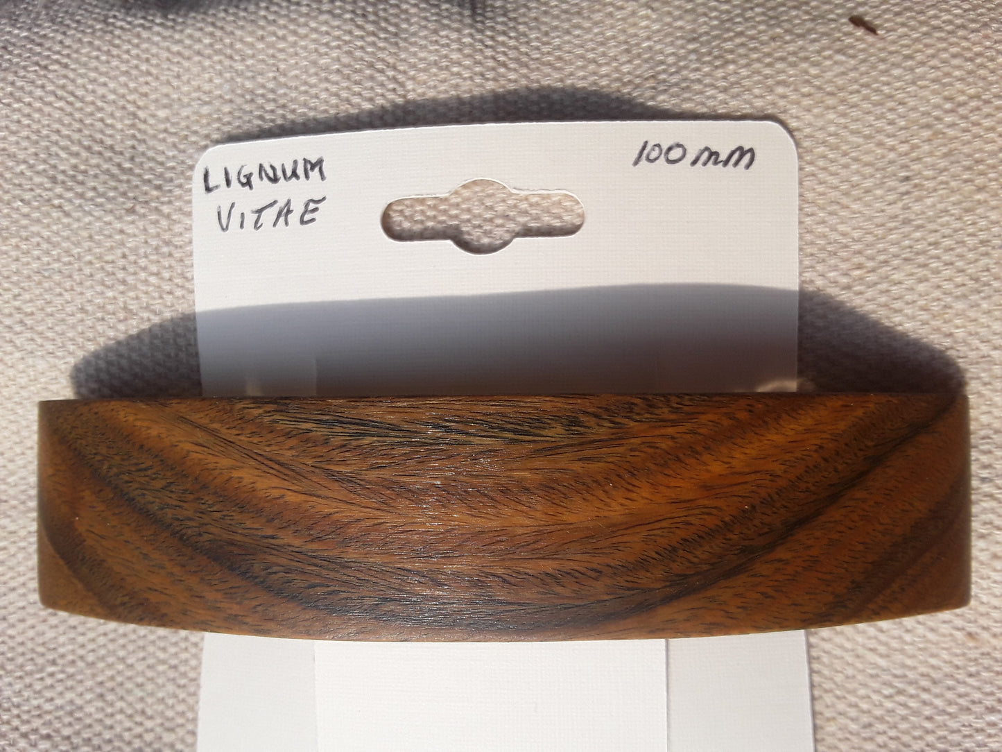 Lignum Vitae Hair Barrette with French Clip