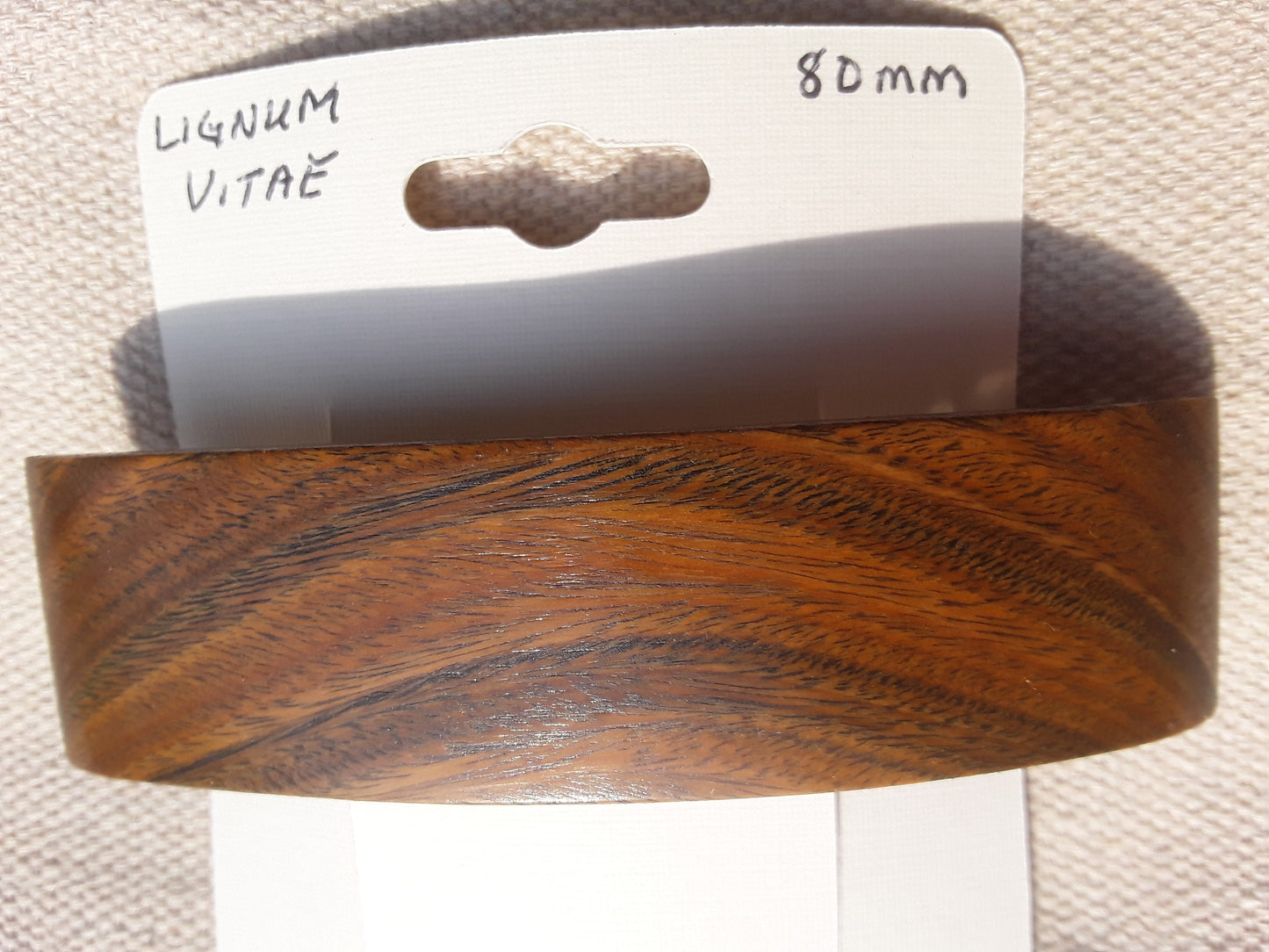 Lignum Vitae Hair Barrette with French Clip