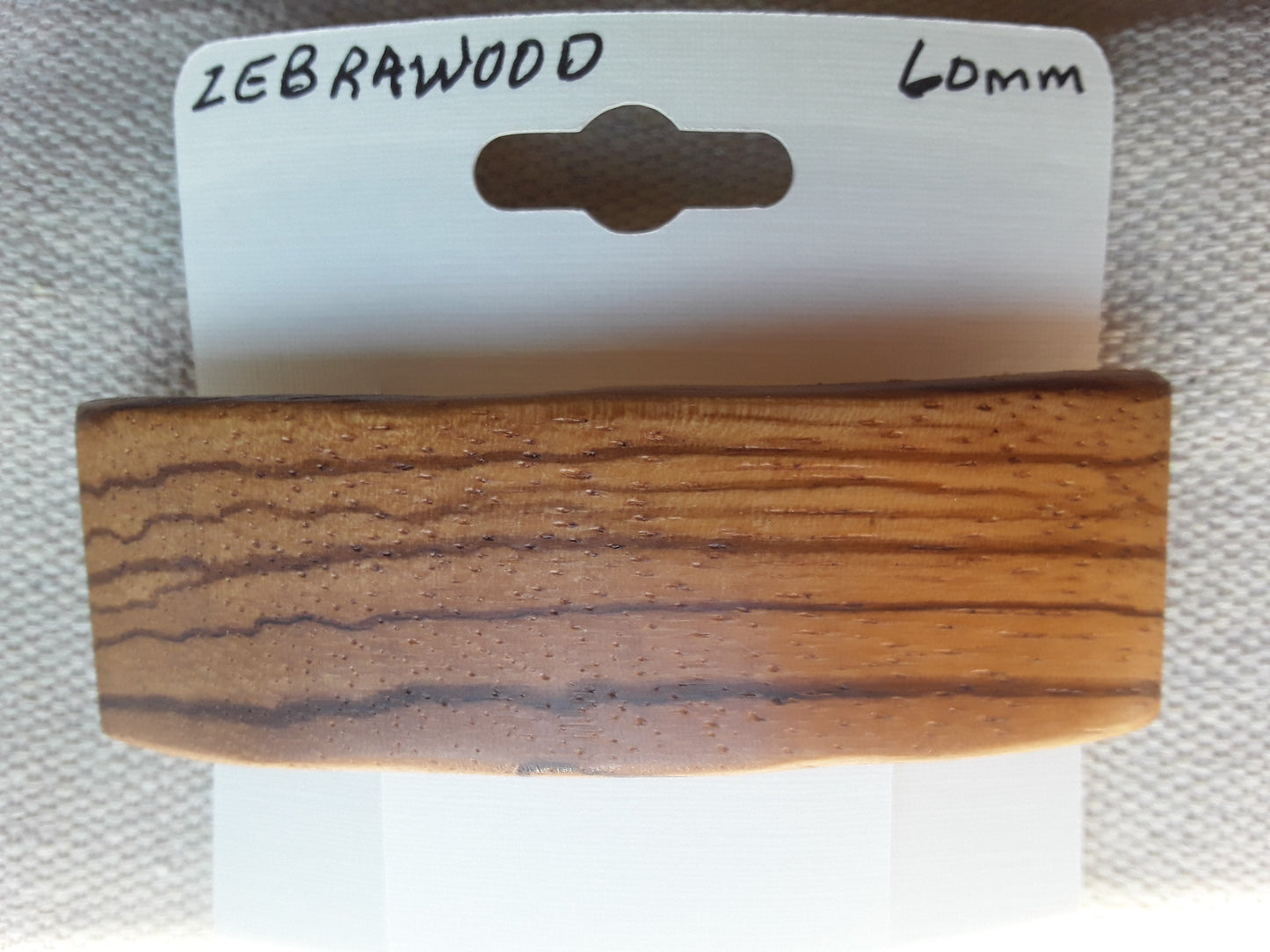 Zebrawood Hair Barrette with French Clip